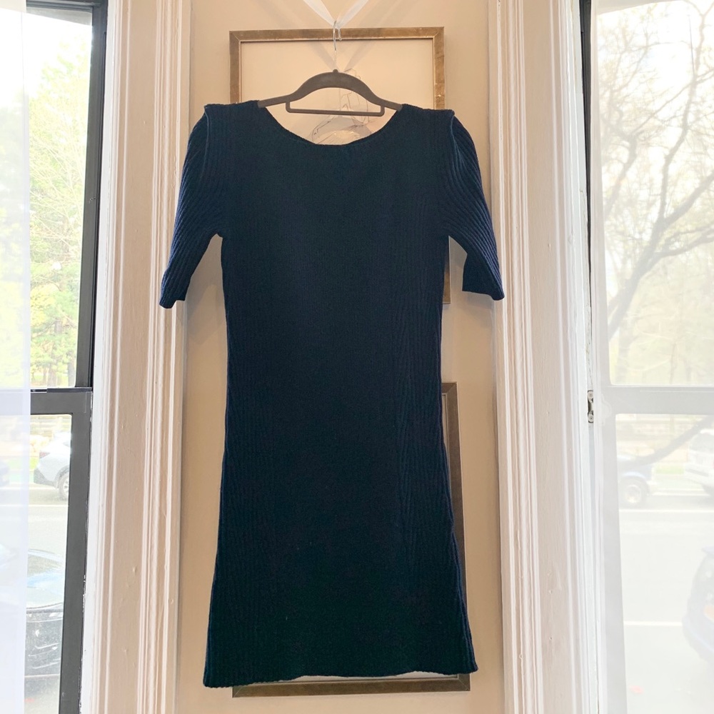 Theory Dark Purple Sweater Dress